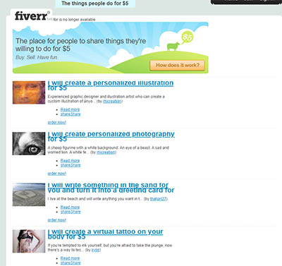 Fiverr 2010